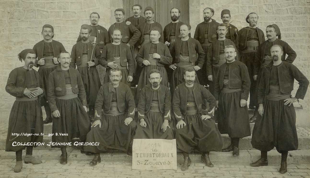 LES TERRITORIAUX du 3ème Zouave - 1914 