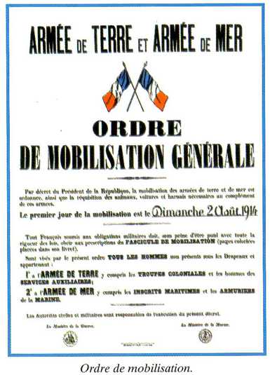 Ordre de mobilisation.