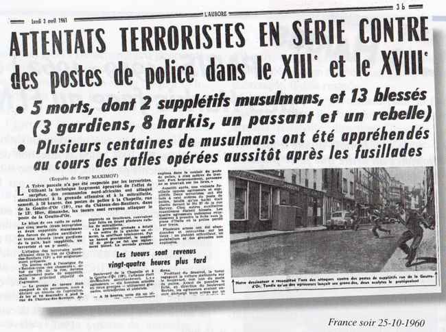 Attentats terroristes contre des postes de police