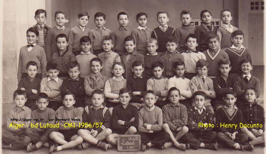 Cours moyen 1, 1956-1957 École Charles Lutaud,Boulevard Charles Lutaud