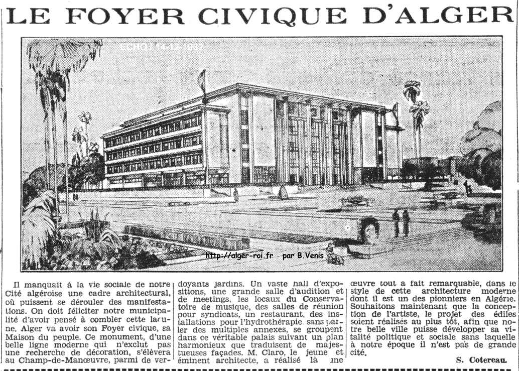 Le foyer civique - 1932