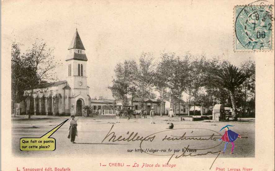 La place du village, l'église