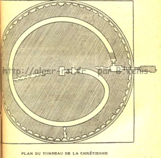 plan du tombeau de la Chrétienne