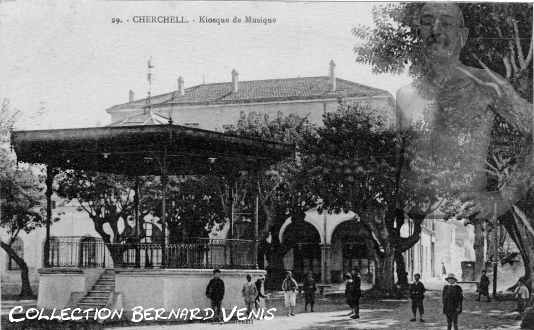 Le kiosque à musique, comme dans de nombreux villages.