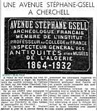 Une avenue Stéphne Gsell