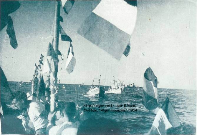 Tout le monde était là : remorqueur de haute mer, les bateaux de pêche de Chiffalo et d'ailleurs, la vedette « L'Ombrine»,bateaux de plaiscnce, etc., etc. 