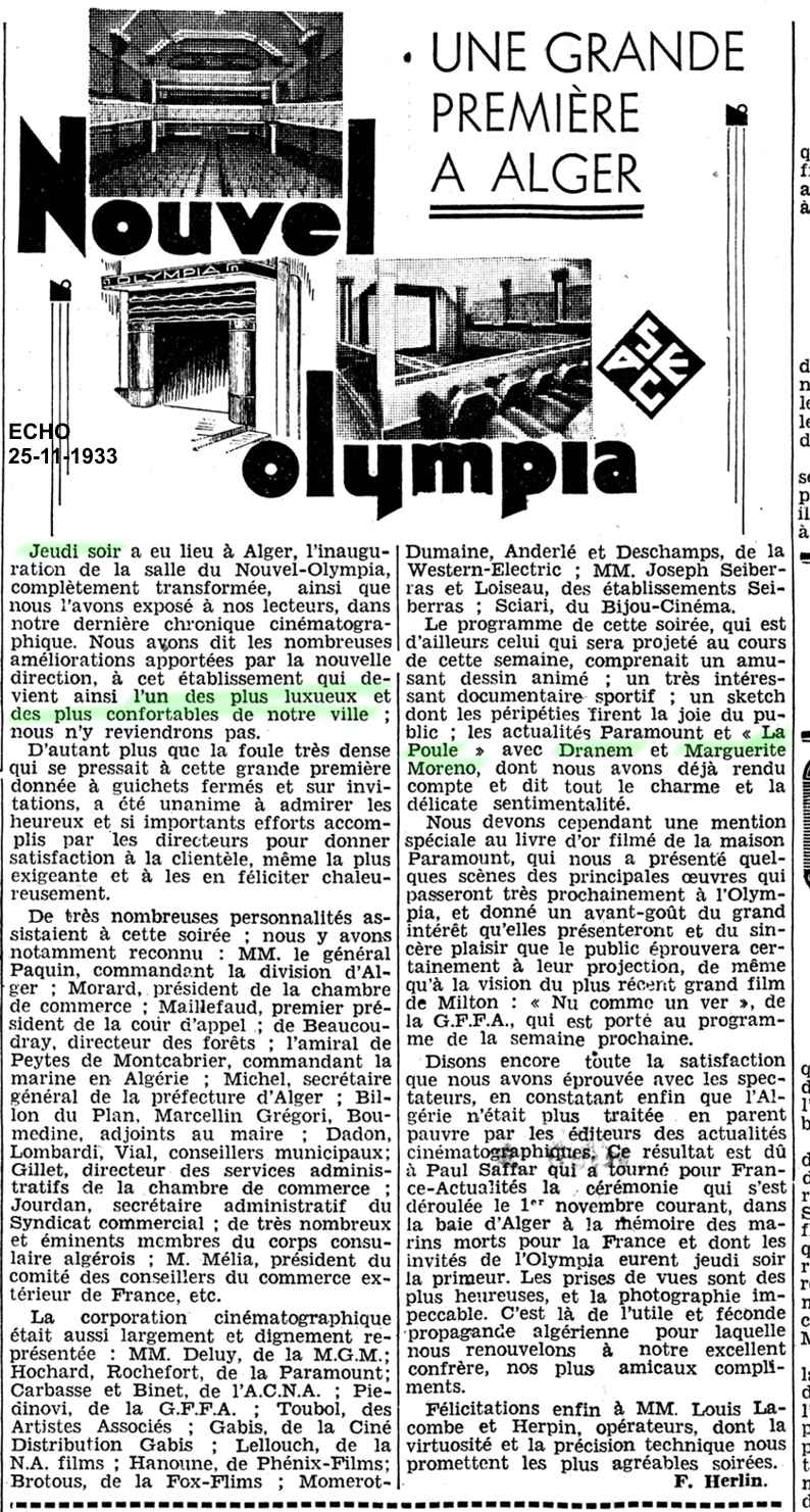 inauguration olympia