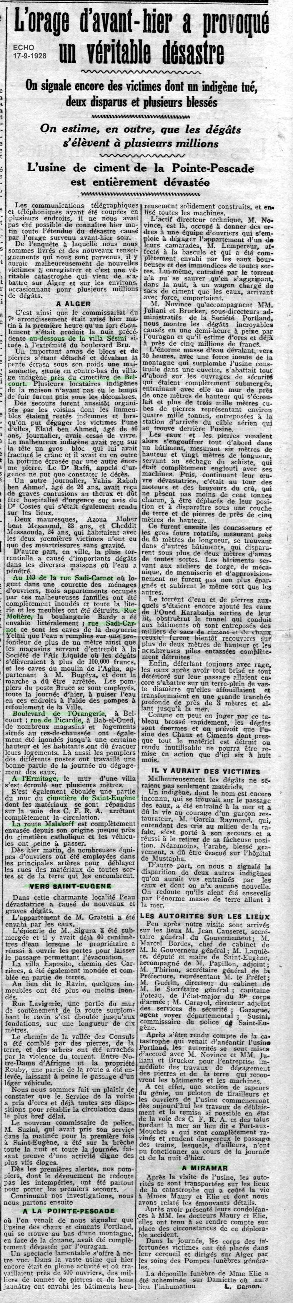 L'orage d'avant-liter a provoque un véritable désastre