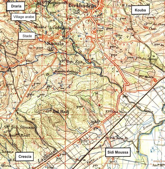 Le territoire communal de Saoula