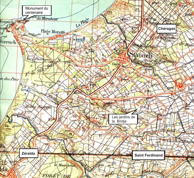 Le territoire communal de STAOUELI (ou Staouëli)