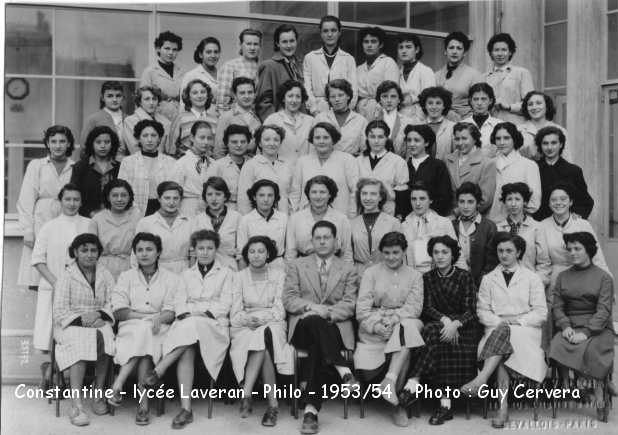 le lycée Laveran, classe de philo, 1953-1954