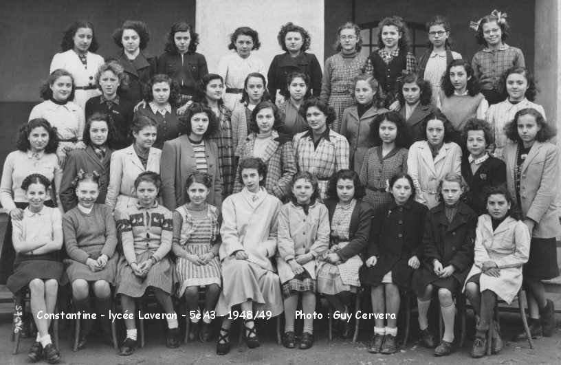 le lycée Laveran, classe de 5èA3, 1948-1949