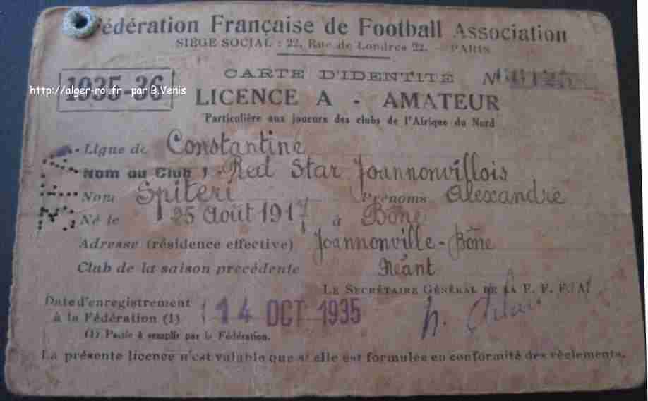 constantine,federation francaise de football, licence spiteri,joannonvillois