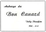 Réclame Auberge du Bon Canard