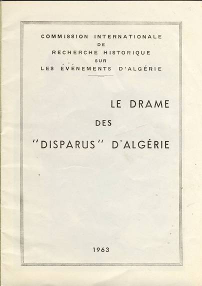 drame des disparus d'algerie