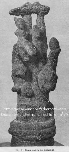 la main votive de Sabazius trouvée à Tipasa au début de ce siècle 