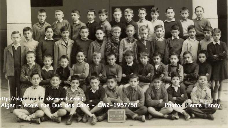 École de la rue Duc des Cars,  Cours moyen 2, 1957-1958