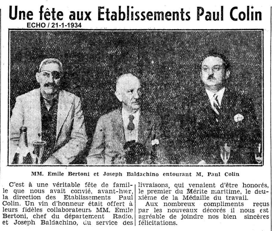 Une fête aux établissements Paul Colin