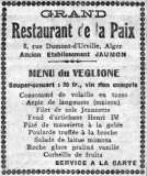 restaurant de la paix