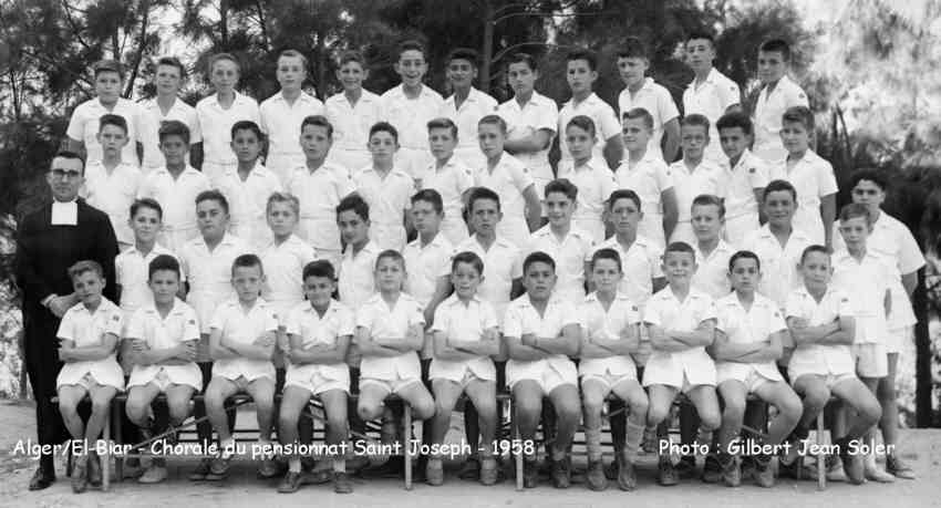 Pensionnat Saint Joseph, la chorale en 1958