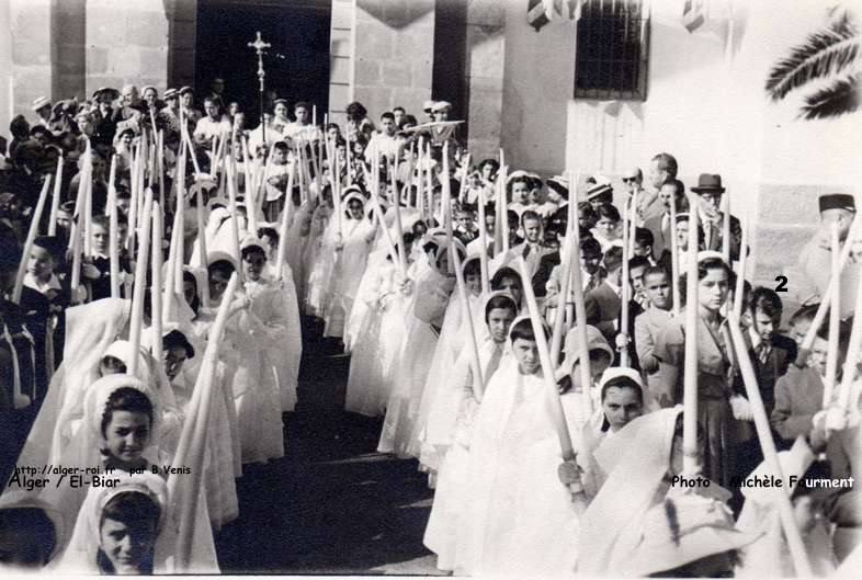 Communion à l'Eglise du Mont Carmel d'EL-BIAR 17 Juin 1954