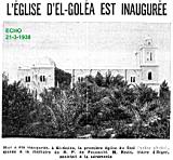 L'ÉGLISE D'EL-GOLEA EST INAUGURÉE 