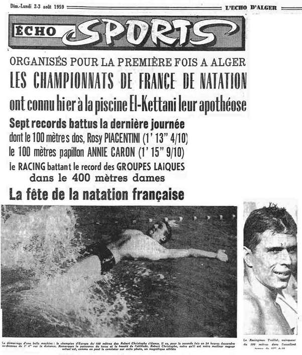 LES CHAMPIONNATS DE FRANCE DE NATATION ont connu hier à la piscine El-Kettani leur apothéose