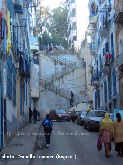 alger,les escaliers de la rue levacher vers la rue dupeti-thouars