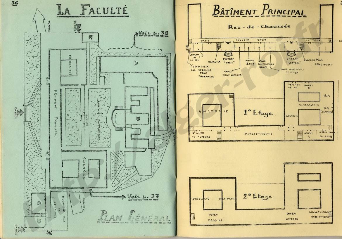 Pages 36-37 :plan de la faculté 