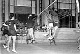 finale de volley,scolaire et universitaire en mars 1956,pendant le match