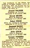 L'Association des parents d'élèves des lycées et collèges communique :...à propos d'élèves assassinés en 1962