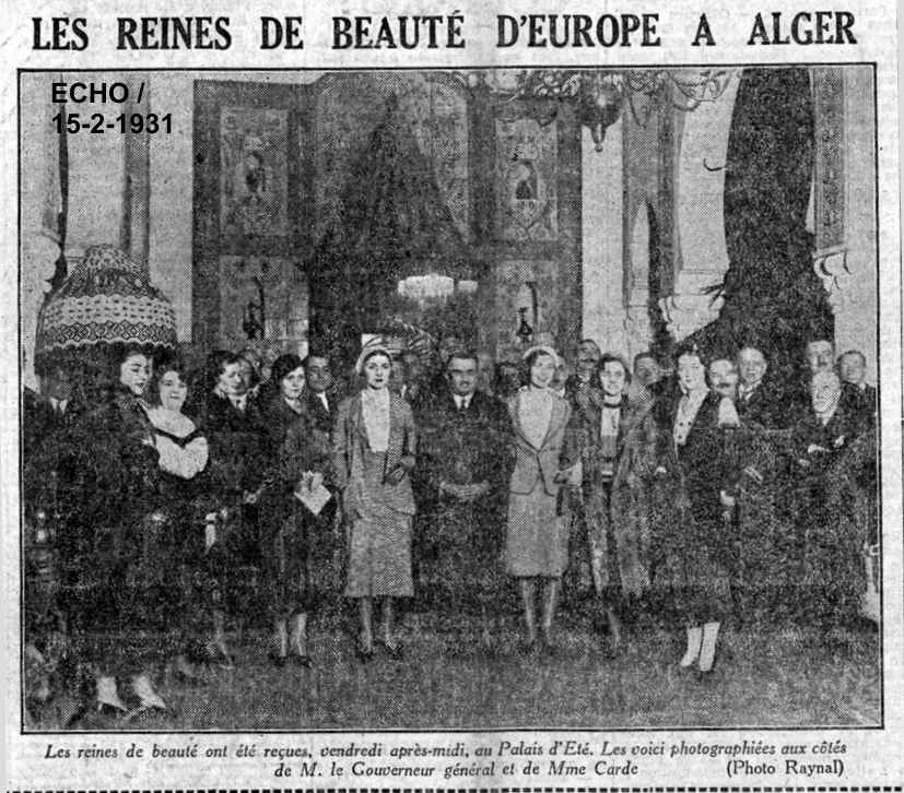 Les REINES DE BEAUTÉ d'EUROPE à ALGER