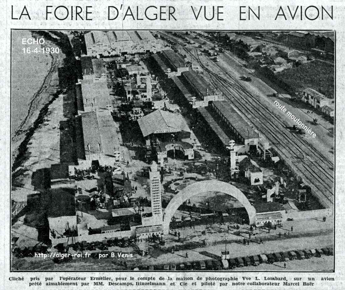 La foire d'Alger vue en avion