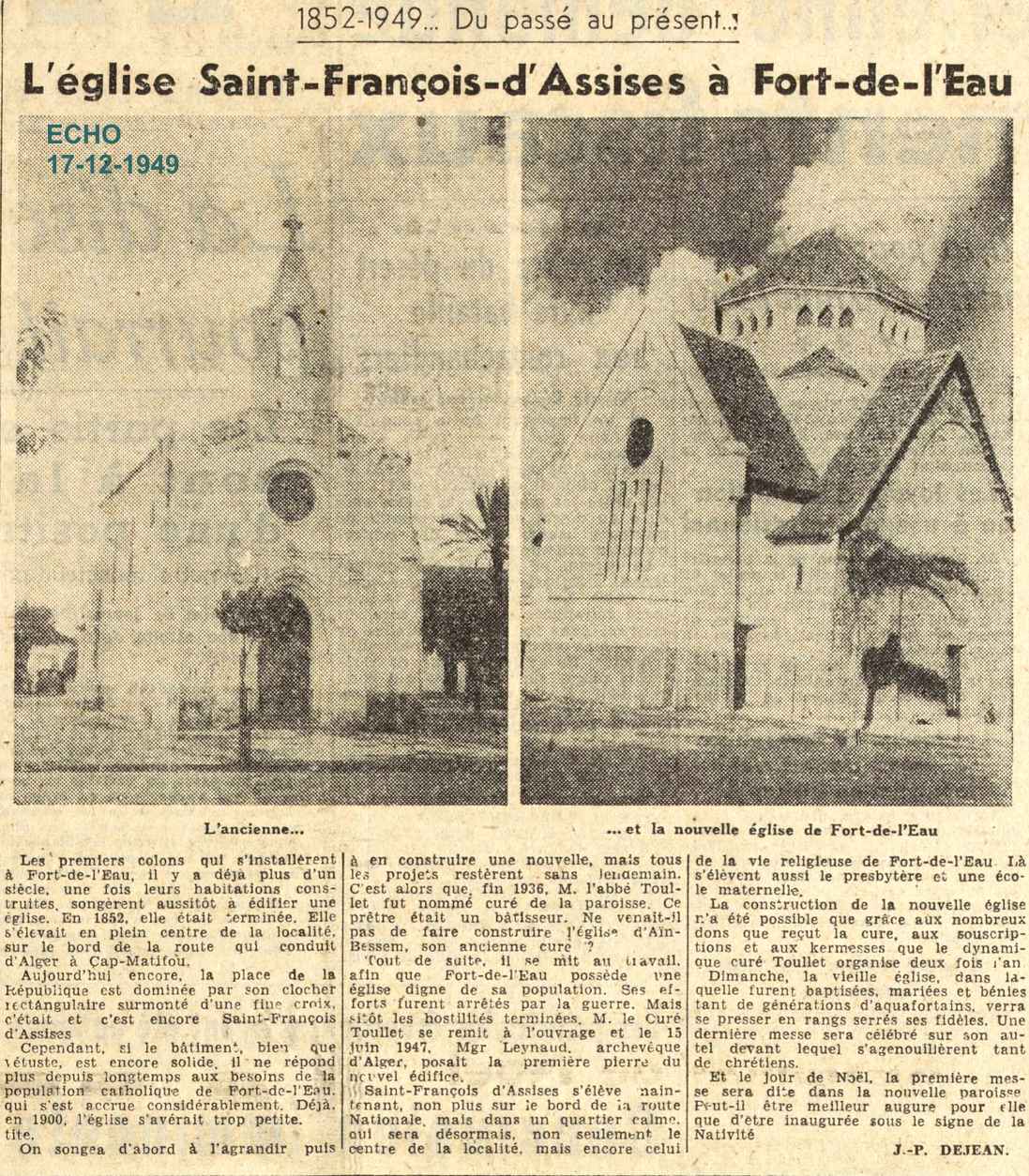 L'église Saint-François-d'Assises à Fort-de-l'Eau 