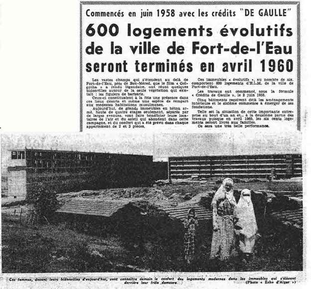 I Commencés en juin 1958 avec les crédits "DE GAULLE"