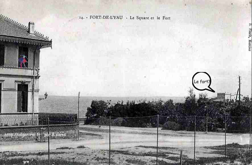 fort de l'eau,capitale de la brochette et de la soubressade,le square et le fort