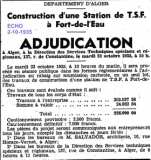 Construction d'une Station de T.S.F.