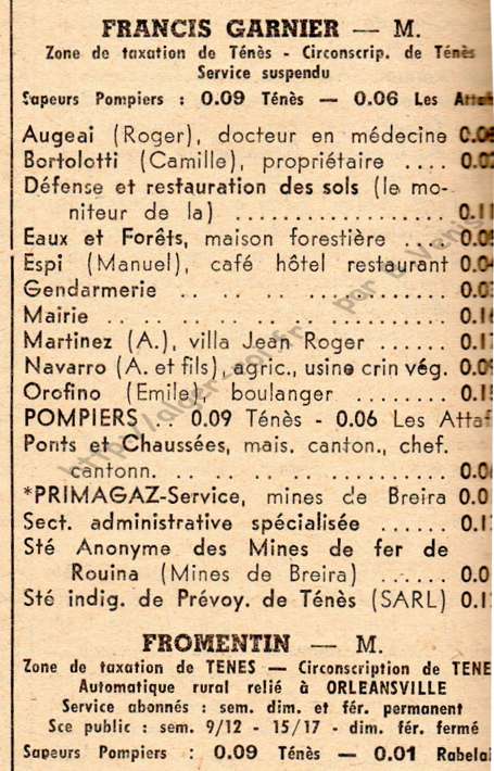 Annuaire téléphonique de 1961