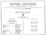 Matinée artistique, 8 août 1937