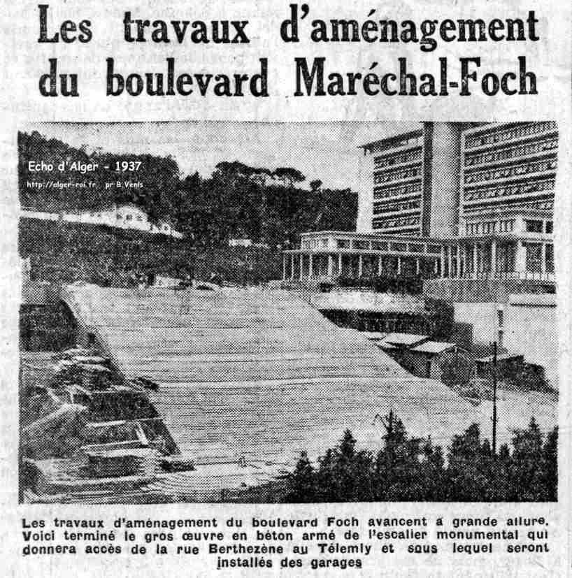 Les travaux d'aménagement du boulevard Foch avancent a grande allure.