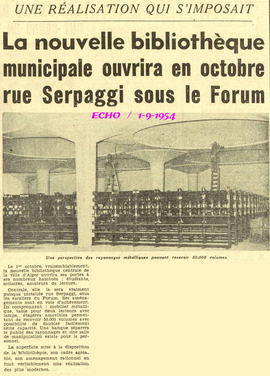 UNE RÉALISATION QUI S’IMPOSAIT 