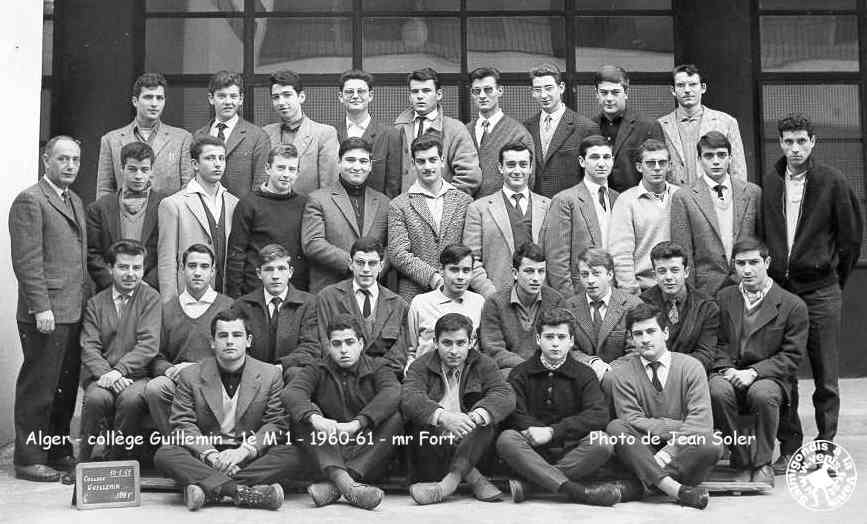 Collège GUILLEMIN Classe de 1èreM' 1960-1961
