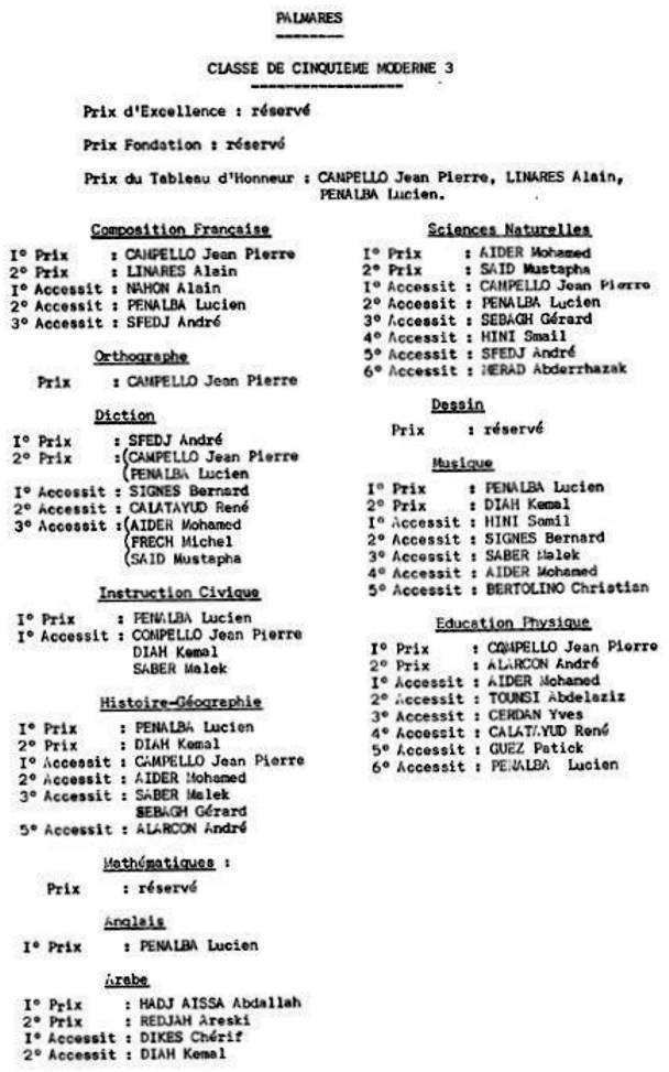 CLASSE de CINQUIÈME MODERNE 3