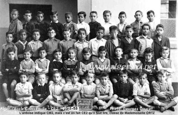 l'école de garçons Caussemille, CE2, 1952-1953, institutrice : mlle Ortz