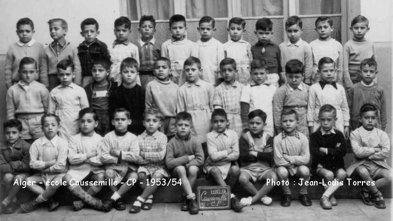 l'école Caussemille, cours préparatoire, 1953-1954