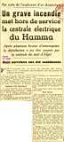 Un grave incendie met hors de service la centrale électrique du Hamma 