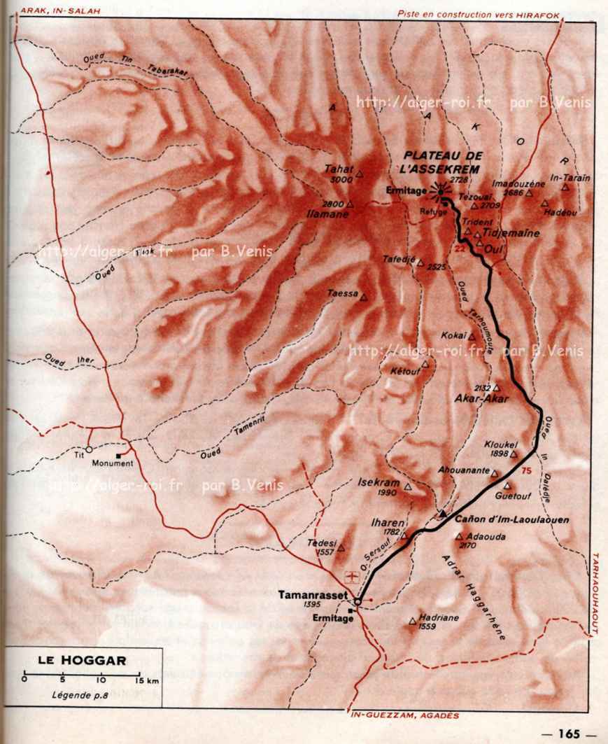 Plan extrait de "Guide du pneu Michelin , "Algérie-Sahara" de 1956"