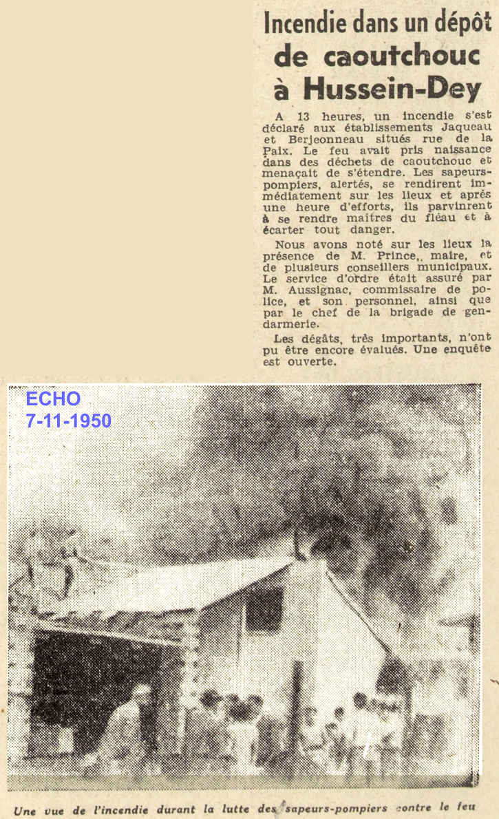Incendie dans un dépôt de caoutchouc à Hussein-Dey