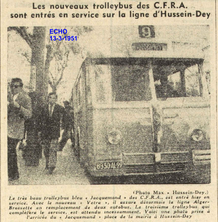 Les nouveaux trolleybus des C.F.R.A.