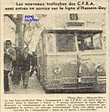 Les nouveaux trolleybus des C.F.R.A.